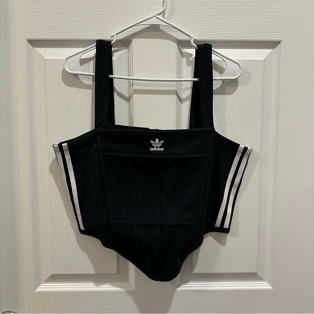 NWT adidas Originals Women's Plus Size Ribbed Corset Tank 2X